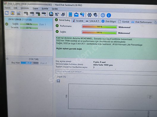 Sandisk Z410 120GB SSD SAĞLIK %100 on sahibinden.com - 1321204798
