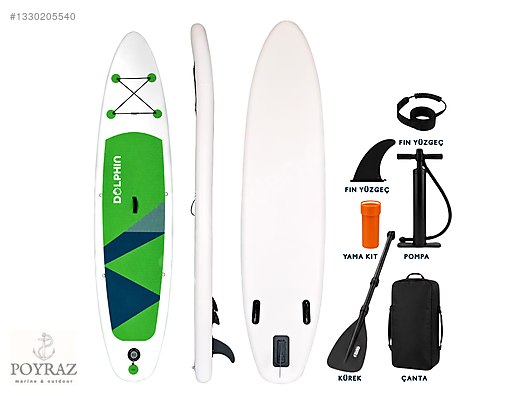 SUP Malzemeleri / Dolphin Paddle Sup Board 330x79x15 Yeşil Çift
