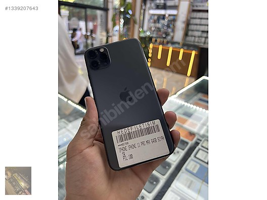 iPhone 11 Pro Max 64GB Siyah TR Pil %100