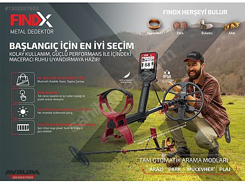 FİNDX PRO DEDEKTÖR ÇANTA-KULAKLIK- HEDİYELİ 0542 797 76 26 - Metal