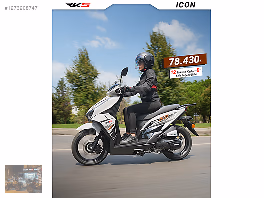 RKS ICON 50 ST AKKAŞ MOTORS YETKİLİ BAYİ 0 KM 2025 MODEL #1273208747