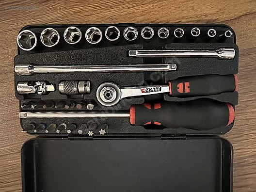 久松　2セット Ratchet & Socket Wrench / Würth Zebra 1/4 33 parça lokma takımı on