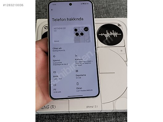 İkinci El ve Sıfır Alışveriş / Cep Telefonu & Aksesuar / Cep Telefonu / Nothing / Phone (3)