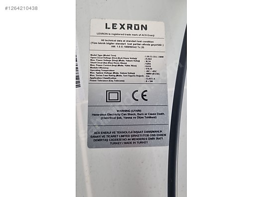 Güneş Enerjisi Sistemi - Lexron A class 330w