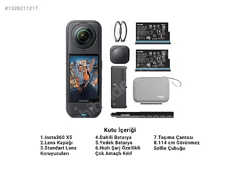 【未開封】insta360 ExtendedEditionSelfieStick INSTA360 X5 Essentials Bundle Set +256Gb+ 3 Metre Extended Stick