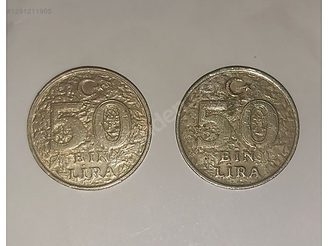 Cumhuriyet Dönemi / 1999 yılı 50 bin lira 2 adet sahibinden.comda