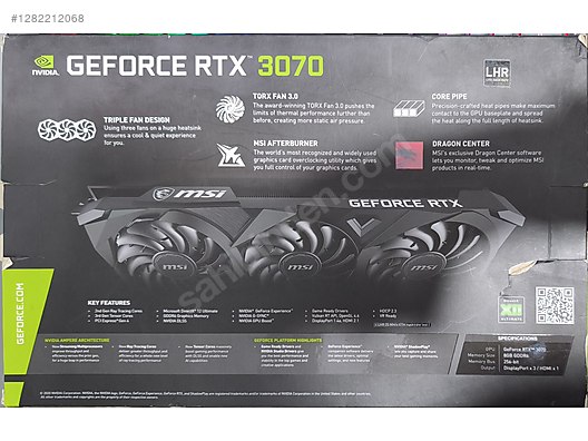 MSI RTX 3070 EKRAN KARTI - MSI Ekran Kartı İlanları sahibinden.com'da