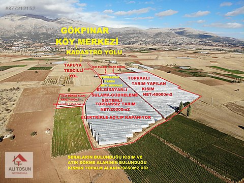 Ali Tosun Dan Gokpinar Mahl Detopraksiz Ve Toprakli 70000m2 Sera Satilik Arsa Ilanlari Sahibinden Com Da 877212152