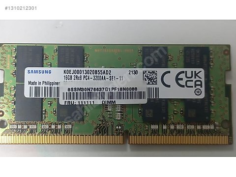 NOTEBOOK RAM SAMSUNG DDR4 16GB 3200AA sahibinden.comda - 1310212301
