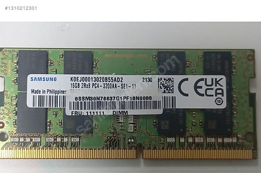 NOTEBOOK RAM SAMSUNG DDR4 16GB 3200AA sahibinden.comda - 1310212301