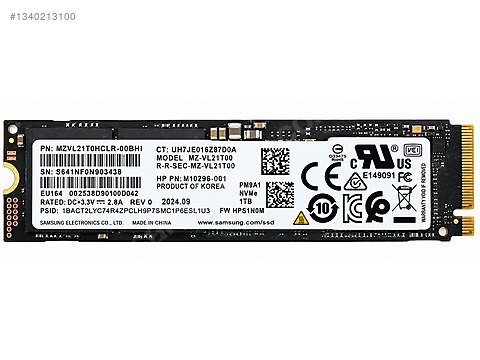 Samsung PM9A1 1TB NVMe SSD %94 Sağlık sahibinden.comda - 1340213100
