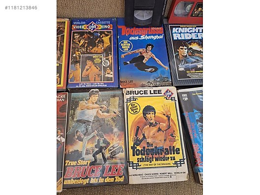 Vhs kasetler-james bond-bruce lee-indiana jones-kara şimşek - VHS