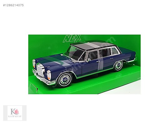 Welly NEX - 1963 Mercedes Benz 600 Mavi Siyah 1/24 Model Araba on