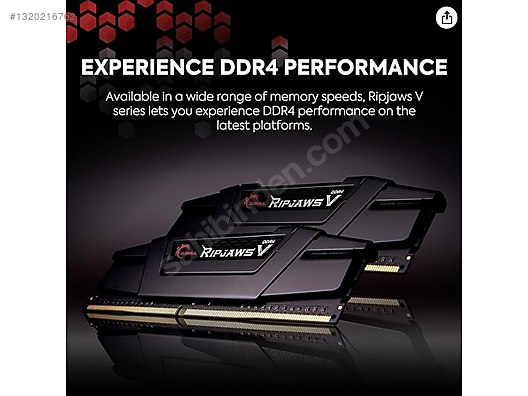G.SKILL Ripjaws V Serisi (Intel XMP) DDR4 RAM 32GB (1x32GB) 3200