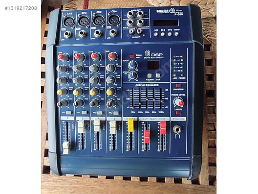 OSAWA F-500 YATIK MİKSER ANFİ 2X100W 4 Kanal Mixer sahibinden
