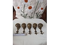 5 ADET ANTİKA PİRİNÇ büyük ASKILIK