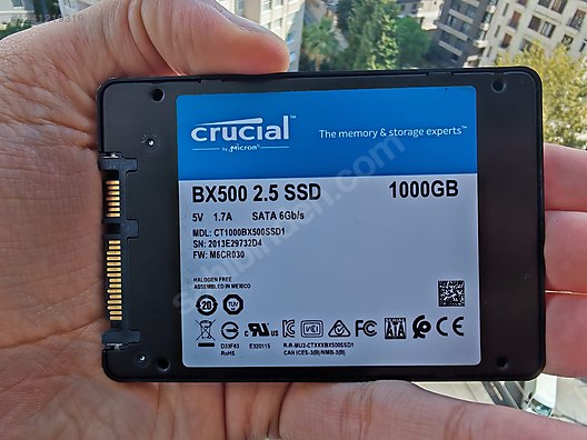 Crucial BX500 1TB 1 TB Sata SSD (%96 Sağlık - %100 Performans