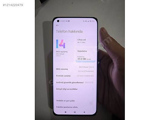 İkinci El ve Sıfır Alışveriş / Cep Telefonu & Aksesuar / Cep Telefonu / Xiaomi / Mi 11 Ultra