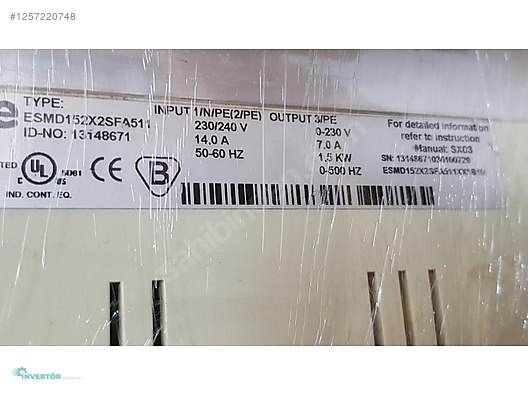 LENZE SMD 1,5 KW SÜRÜCÜ ESMD152X2SFA511 - Leuze Programlayıcı