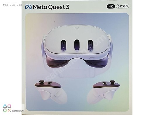 中古  Quest 3 メタクエスト3 512GB 4K META QUEST 3 512 GB 4K -SIFIR-TÜRKÇE-HEMEN TESLİM-KONSOLPARK