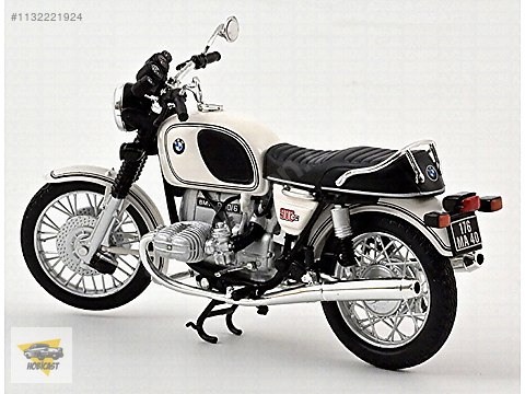 NOREV BMW R90-6 1974 Moto Miniature 1/18 - Modèle Blanc Collection