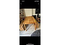 Prizli saf ağaç masif masa