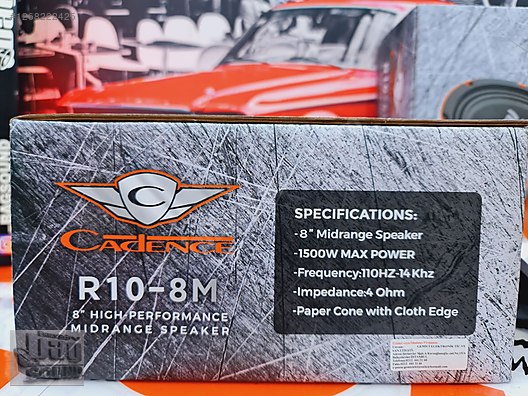 Speaker / Midrange / CADENCE R10-M8 20CM 400RMS MİDRANGE 6 TAKSİT