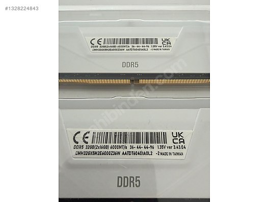 CORSAIR Vengeance RGB 32GB (2x16GB) 6000MHz DDR5 // TR GARANTİLİ