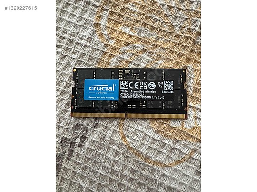 crucial 16GB DDR5-4800 NOTEBOOK RAM sahibinden.comda - 1329227615