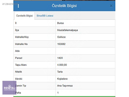 ORGANİZE SANAYİYE KOMŞU 4 DÖNÜM TARLA