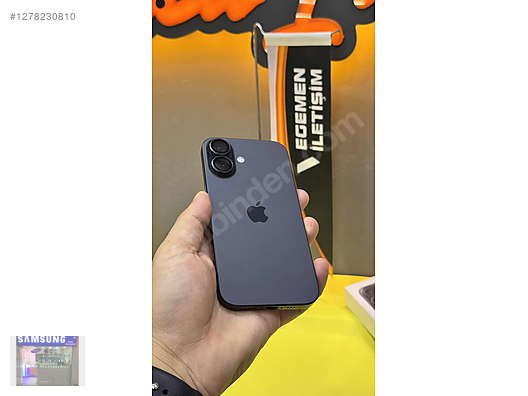 Resim Apple iPhone 16 İkinci El YD | 128 GB | Siyah İkinci El EGEMEN İLETİŞİM 2 AYLIK İPHONE 16 128 GB SİYAH RENK PİL 100