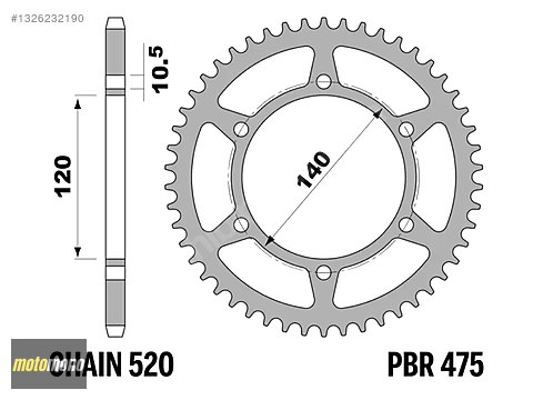 Şanzıman / PBR Kawasaki ZX600 46 C45 C.520 Arka Dişli sahibinden
