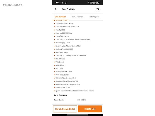Intel Core i5 Zeiron Oyuncu Masaüstü Bilgisayar
