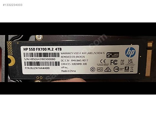 HP FX700 4TB SSD sahibinden.comda - 1332234003