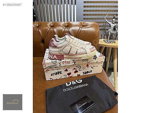 DOLCE GABBANA PANEL PEMBE KADIN SPOR AYAKKABI - Spor Ayakkabı
