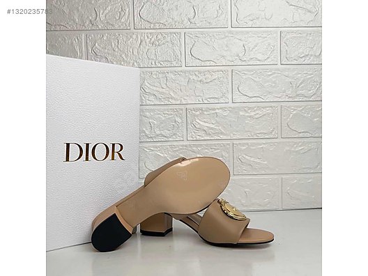 Dior Médaillon Buckle Heeled Slide İthal Kadın Terlik - Terlik ve