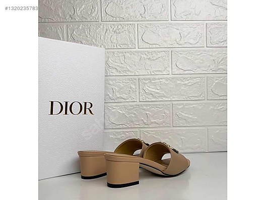 Dior Médaillon Buckle Heeled Slide İthal Kadın Terlik - Terlik ve