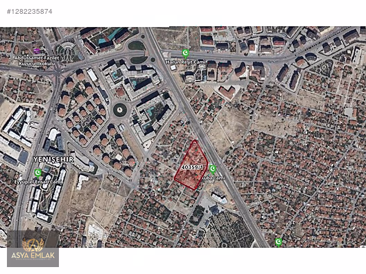 ASYA EMLAK'TAN MERAM YENİŞEHİR MAHALLESİNDE SATILIK İMARLI ARSA #1282235874