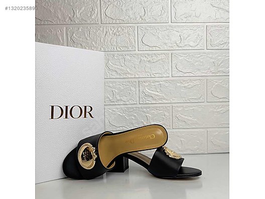 Dior Médaillon Buckle Heeled Slide İthal Terlik - Terlik ve