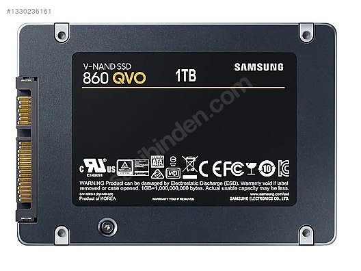 Samsung 860 QVO 1TB SATA VNAND SSD sahibinden.comda - 1330236161