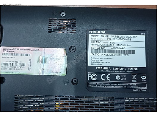 Toshiba / TOSHIBA Satellite L675-10Z-Windows 11 Pro sahibinden