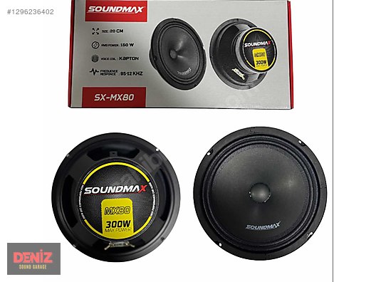 Hoparlör / Midrange / Soundmax 20cm Midrange SX-MX80 300 Watt 150