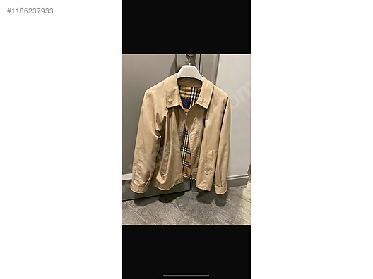 SIFIR GİBİ BURBERRY BEJ MONT L BEDEN - Burberry Erkek Mont & Kaban