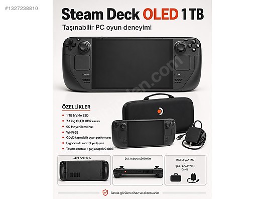 Steam Deck OLED 1 TB Kutulu, Temiz, Açılmamış Cihaz on sahibinden