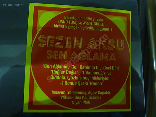 Disque Vinyle 33 Tours Sezen Aksu - Sen Ağlama - Album Long Play - Pressage Turc - 2