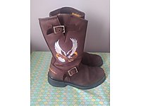 41 NO ORJİNAL HARLEY DAVİDSON KAHVERENGİ SÜET BOT 2.EL TEMİZDİR,