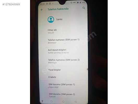 İkinci El ve Sıfır Alışveriş / Cep Telefonu & Aksesuar / Cep Telefonu / Casper / VIA E4