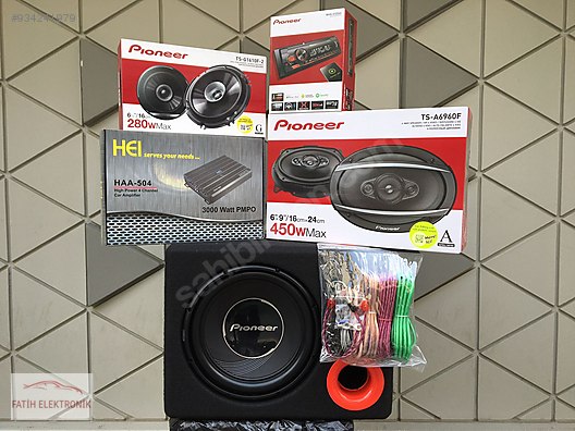 complete systems pioneer set subwoofer teyp oval hoparlor 16 cm hoparlor amfi kab at sahibinden com 934241979