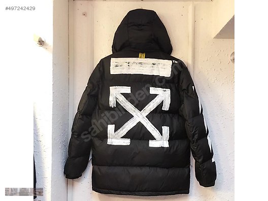 white diag brushed down jacket