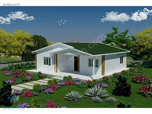MEGAEVİM ÇELİK PREFABRİK EV 83 m2 ANAHTAR TESLİM FULL PAKET Satılık